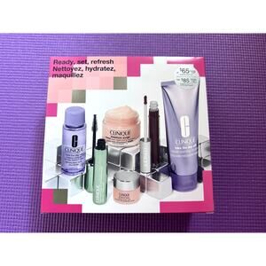 $159 Clinique Set: makeup remover, eye cream, mascara, lip gloss, moisturizer